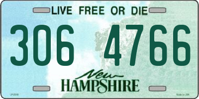 NH license plate 3064766