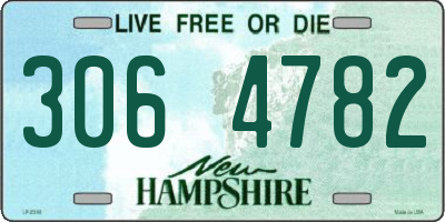 NH license plate 3064782