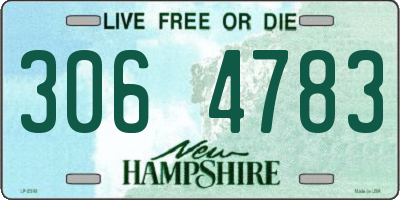 NH license plate 3064783