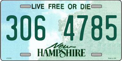 NH license plate 3064785