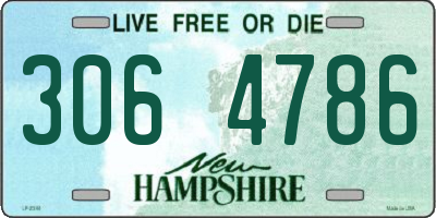 NH license plate 3064786