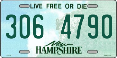 NH license plate 3064790