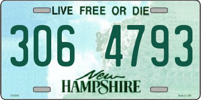 NH license plate 3064793