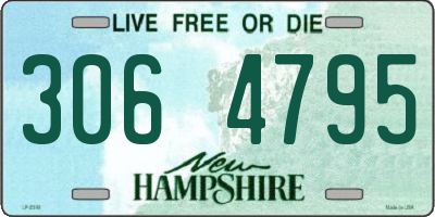 NH license plate 3064795