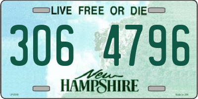 NH license plate 3064796