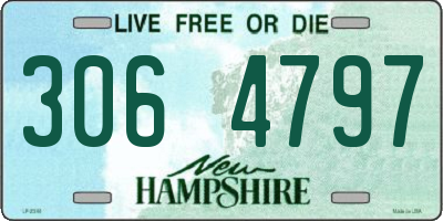 NH license plate 3064797