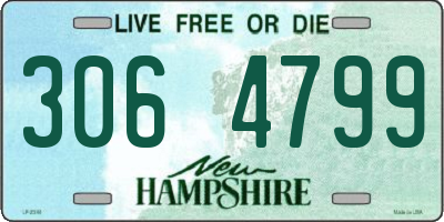 NH license plate 3064799