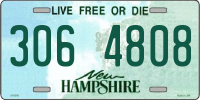 NH license plate 3064808
