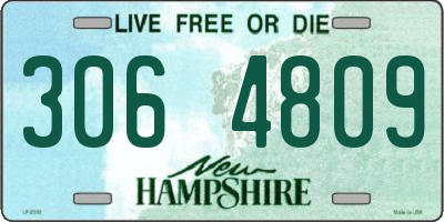 NH license plate 3064809