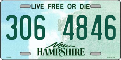 NH license plate 3064846