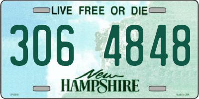 NH license plate 3064848