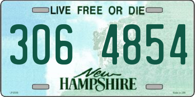 NH license plate 3064854
