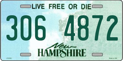 NH license plate 3064872