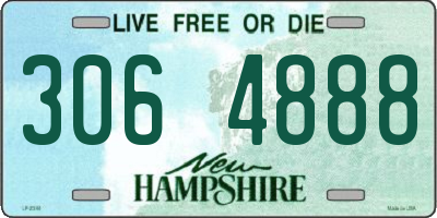 NH license plate 3064888