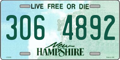 NH license plate 3064892