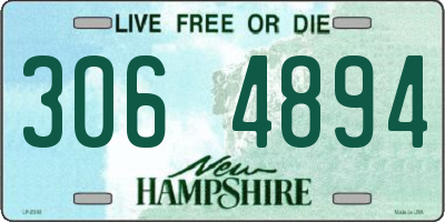 NH license plate 3064894