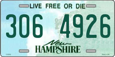 NH license plate 3064926