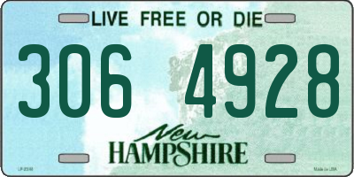 NH license plate 3064928