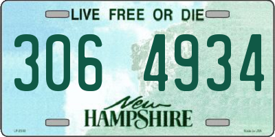 NH license plate 3064934