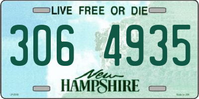 NH license plate 3064935