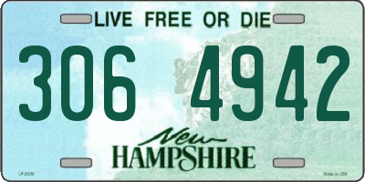 NH license plate 3064942