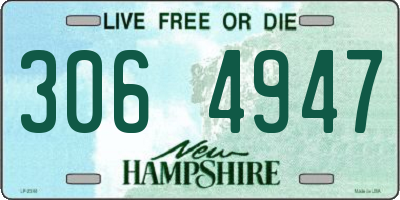 NH license plate 3064947