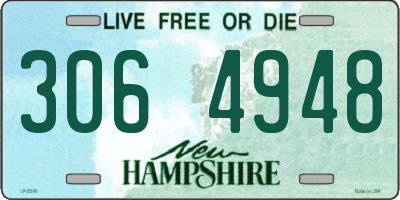 NH license plate 3064948