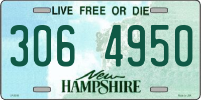 NH license plate 3064950