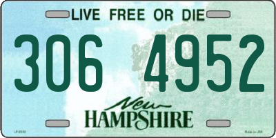 NH license plate 3064952