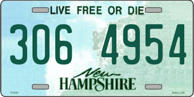 NH license plate 3064954