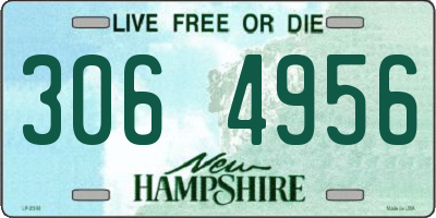 NH license plate 3064956