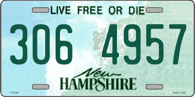 NH license plate 3064957