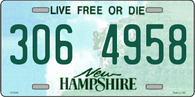 NH license plate 3064958