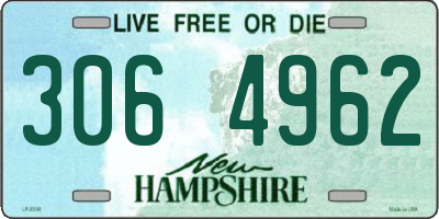 NH license plate 3064962