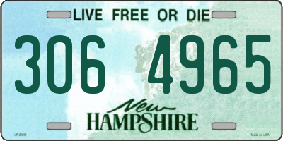 NH license plate 3064965