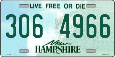 NH license plate 3064966