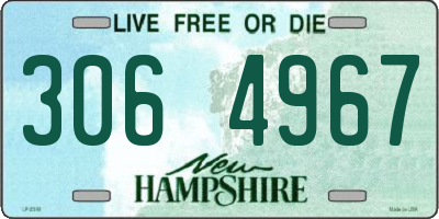 NH license plate 3064967