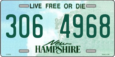 NH license plate 3064968