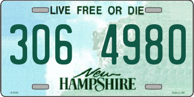 NH license plate 3064980