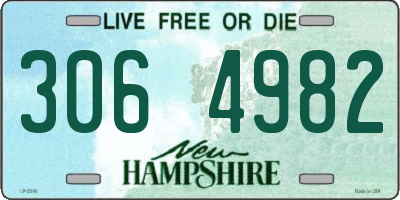 NH license plate 3064982
