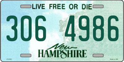 NH license plate 3064986
