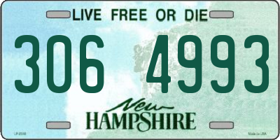 NH license plate 3064993