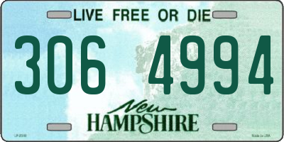 NH license plate 3064994