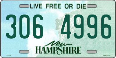 NH license plate 3064996