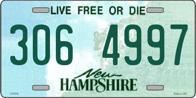 NH license plate 3064997