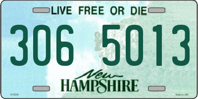 NH license plate 3065013