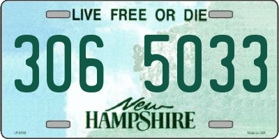 NH license plate 3065033