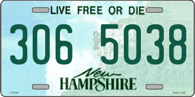 NH license plate 3065038