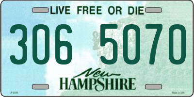 NH license plate 3065070