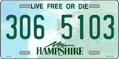 NH license plate 3065103